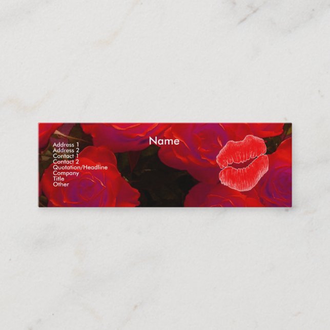 "Make-up Artist" Red Roses I Profile Card (Front)