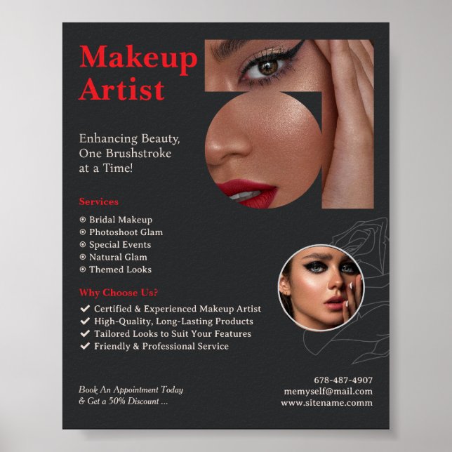 Make Up Artist Services Poster (Front)