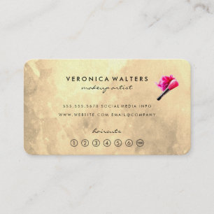 Make Up Artist Stylish Texture Punch Card