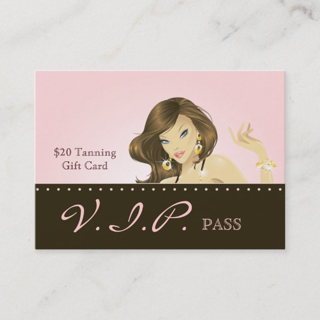 Make up Artist VIP Club Card Pretty Pink Woman (Front)