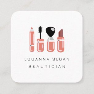 Make Up Beautician Beauty Salon Fashion Square Business Card
