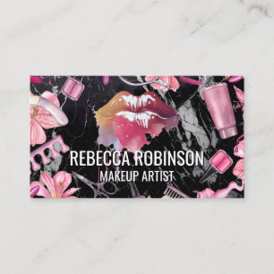 Make Up Beauty Accessories Lips Business Card