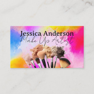 Make Up Brush Set Artistic Colourful Business Card