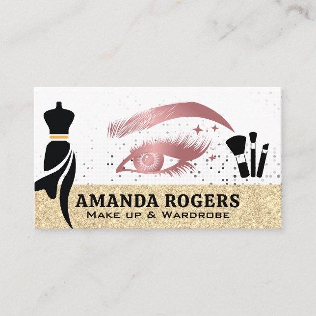 Make up Brushed | Wardrobe Mannequin  Business Card (Front)