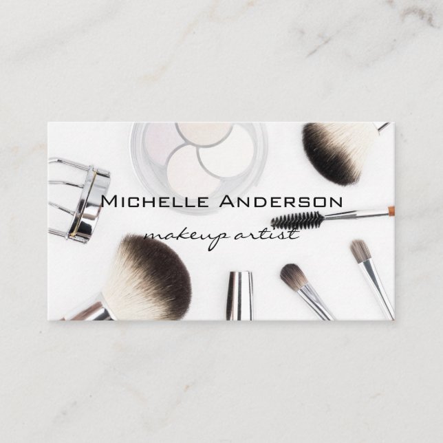 Make Up Brushes Accessories | Cosmetics Business Card (Front)