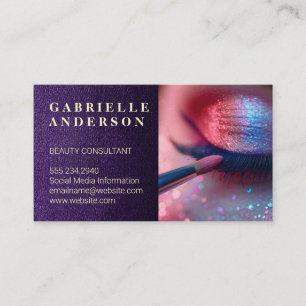 Make Up Brushes Beauty Cosmetics Salon Business Card