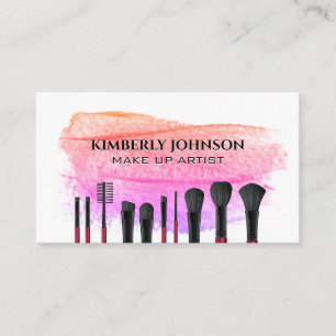 Make Up Brushes Brush Stroke Business Card