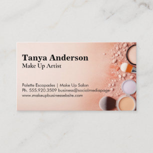 Make Up Brushes   Foundation Powder Business Card