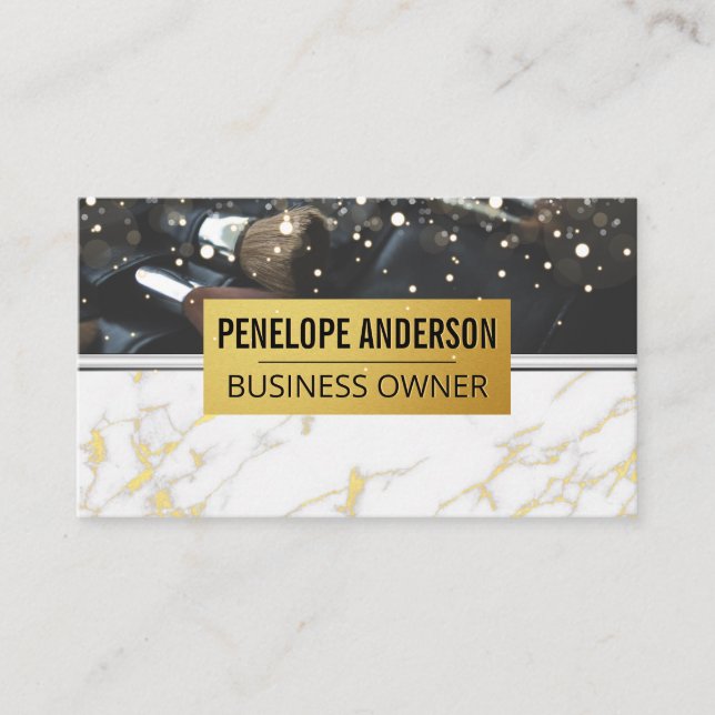 Make Up Brushes | Glow Up Business Card (Front)