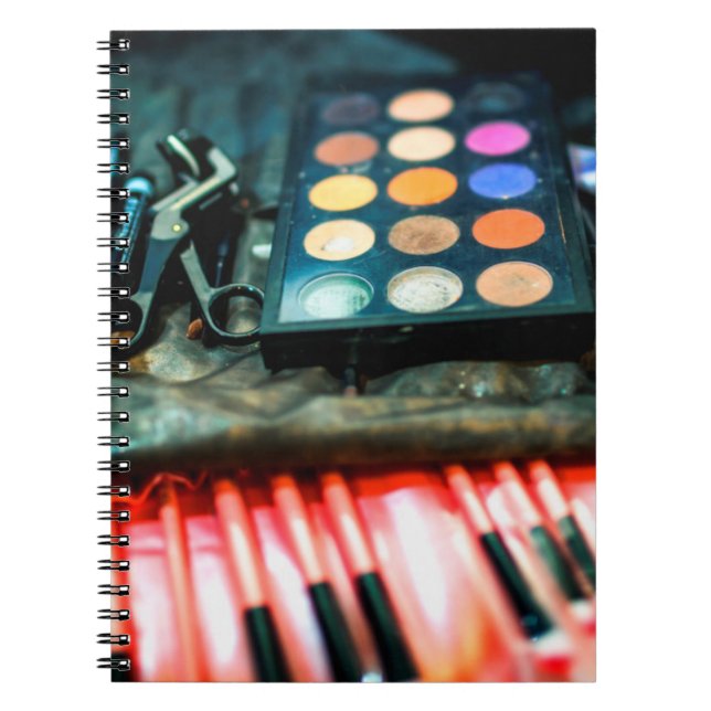 Make-Up Brushes Spiral Notebook (Front)