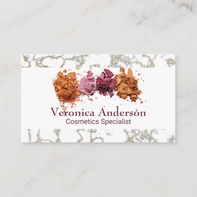 Make Up Foundation Powder | Cosmetics Business Card (Front)