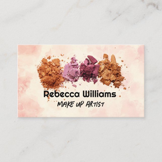 Make Up Foundation Powder | Cosmetics  Business Card (Front)