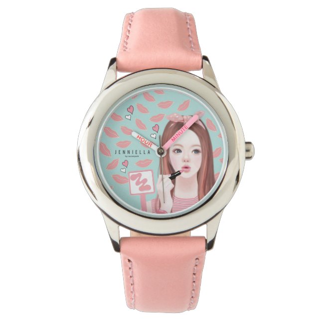 Make up Jennie leather strap watch (Front)