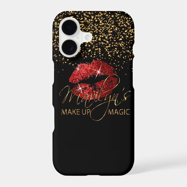 Make Up Magic with Gold Confetti & Red Lips  (Back)