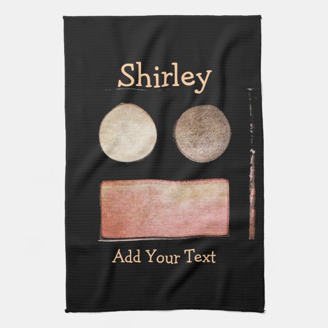 Make-Up Palette-Face by Shirley Taylor Tea Towel (Vertical)