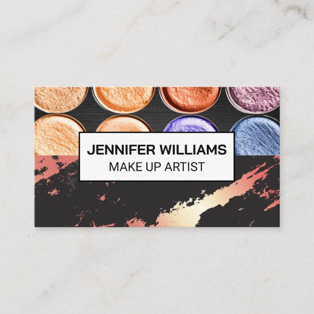 Make Up Pigments | Beauty Business Card (Front)