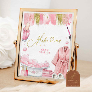 Make Up Section Spa Party Sign