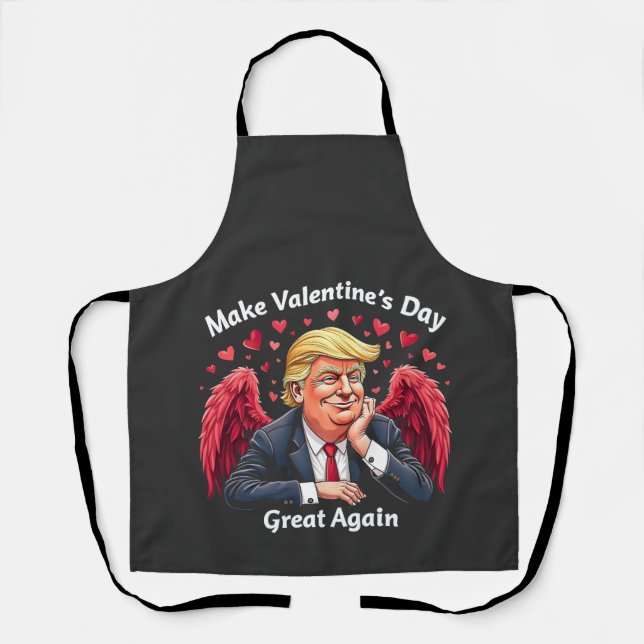 Make Valentine's Day Great Again Trump Lovers  Apron (Front)
