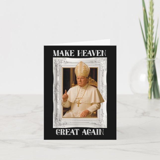 Make Vatican Great Again Funny Pope Trump Retro Ch Card (Front)