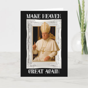 Make Vatican Great Again Funny Pope Trump Retro Ch Card