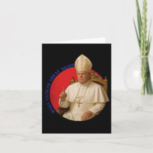 Make Vatican Great Again Funny Pope Trump Retro Ch Card