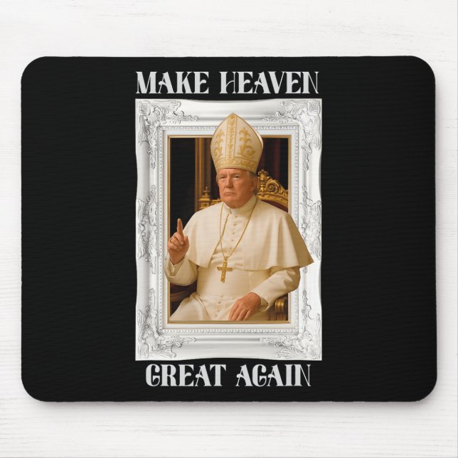 Make Vatican Great Again Funny Pope Trump Retro Ch Mouse Pad (Front)