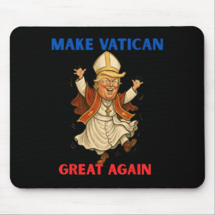 Make Vatican Great Again Funny Pope Trump Retro Ch Mouse Pad