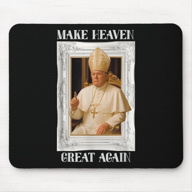 Make Vatican Great Again Funny Pope Trump Retro Ch Mouse Pad (Front)