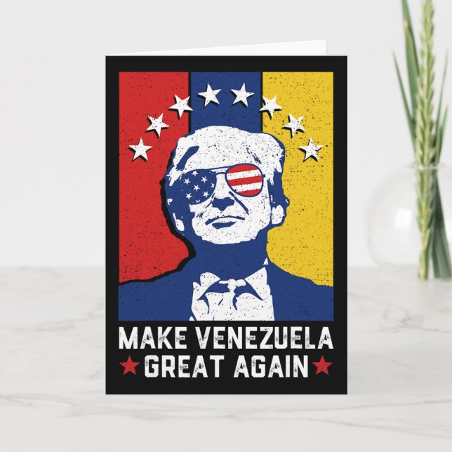 Make Venezuela Great Again 2026 Funny Trump Meme  Card (Front)