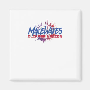 Make Waves Basketball Magnet