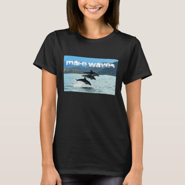 Make Wave's Dolphins Women's T-shirt (Front)