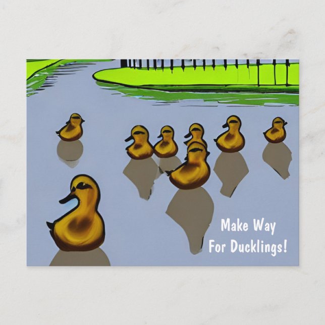 Make Way For Ducklings! Postcard (Front)