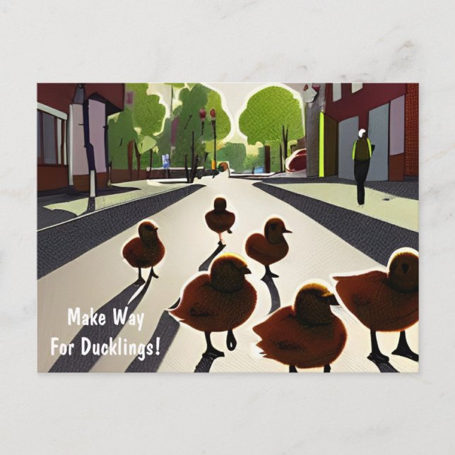 Make Way For Ducklings! Postcard (Front)