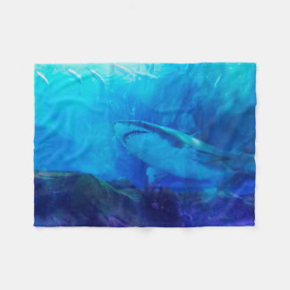 Make Way for the Great White Shark King Fleece Blanket