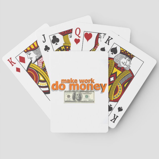 Make work do money playing cards (Back)