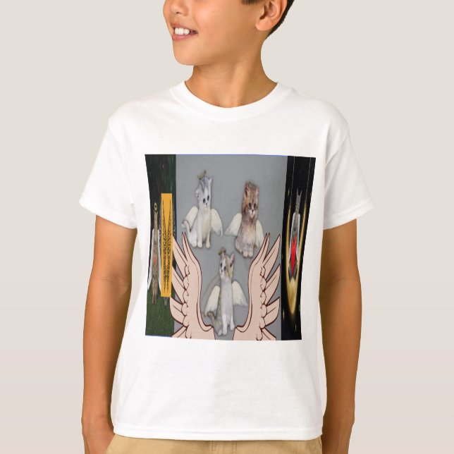 make you aim as cat and angel T-Shirt (Front)