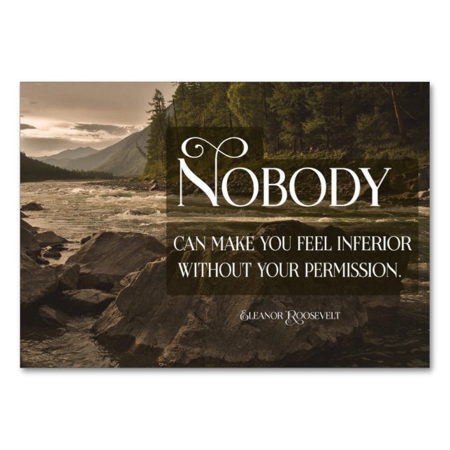 Make You Feel Inferior Table Number (Front)