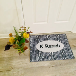 Make You Own Text Grey Silver Grey Black Door Mat