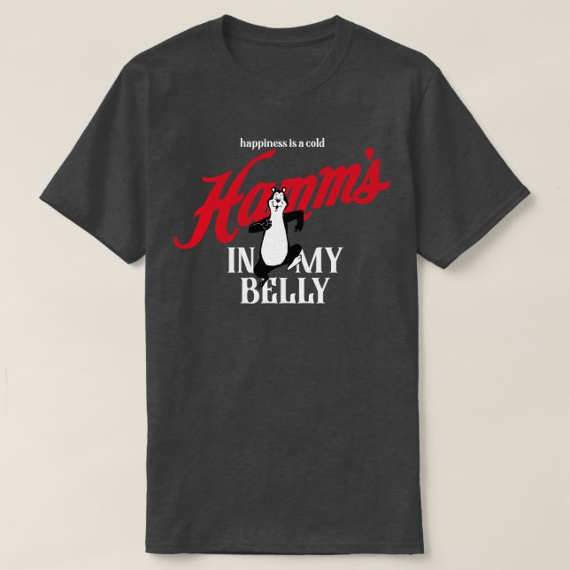 Make your belly happy with a Hamms Beer T-Shirt (Design Front)