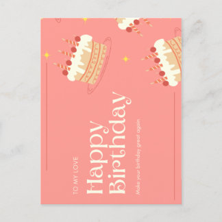 Make your birthday great again invitation postcard