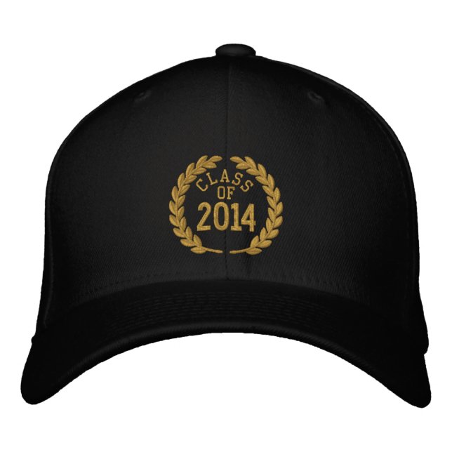 Make your Class Of Your Year Laurels Embroidery Embroidered Hat (Front)