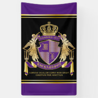 Make Your Coat of Arms Gold Angel Purple Emblem