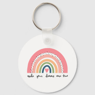 Make Your Dreams Come True Rainbow Key Ring
