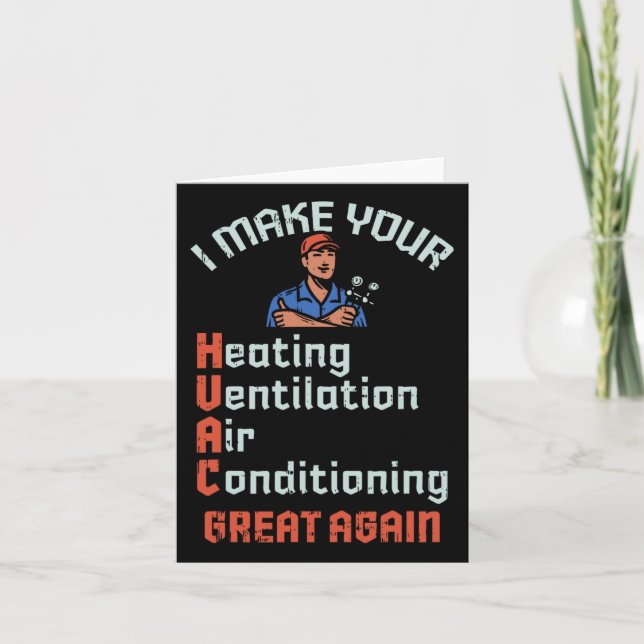 Make Your Hvac Great Again Technician Installer Jo Card (Front)