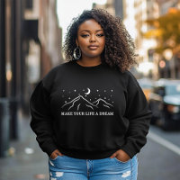 Make Your Life A Dream Moon Over Mountains T-Shirt