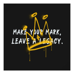 Make Your Mark Graffiti Crown Photo Print