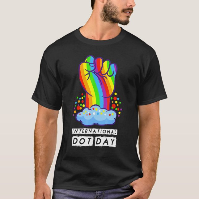 Make Your Mark See Where It Takes, Rainbow Dot Day T-Shirt (Front)