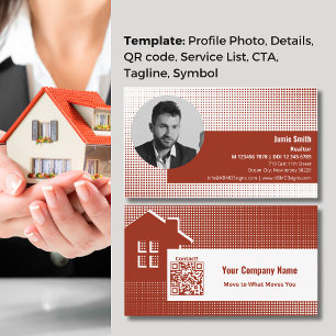 Make Your Mark, Striking Red Real Estate Agent Business Card