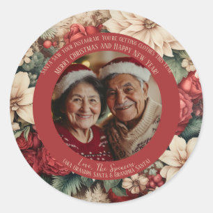 Make Your Memories Stick-y Sweet Holiday Photo Classic Round Sticker
