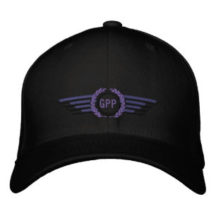 Make Your Monogram Aviation Laurels Pilot Wings Embroidered Hat